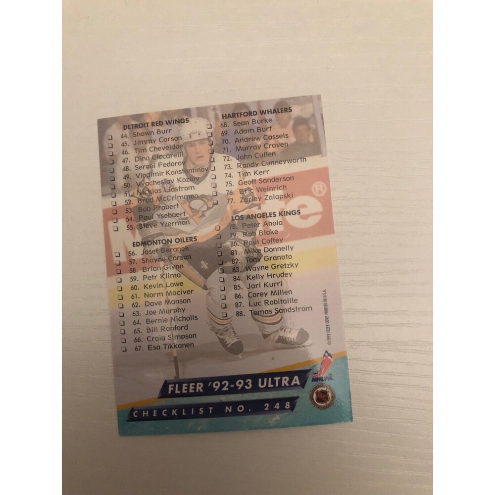 2016 Upper Deck Fleer Showcase /25 Checklist Jaromir Jagr Chris Chelios #248 HOF